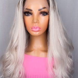 Human Hair  Blonde with Dark Roots Frontal Wig  13x4